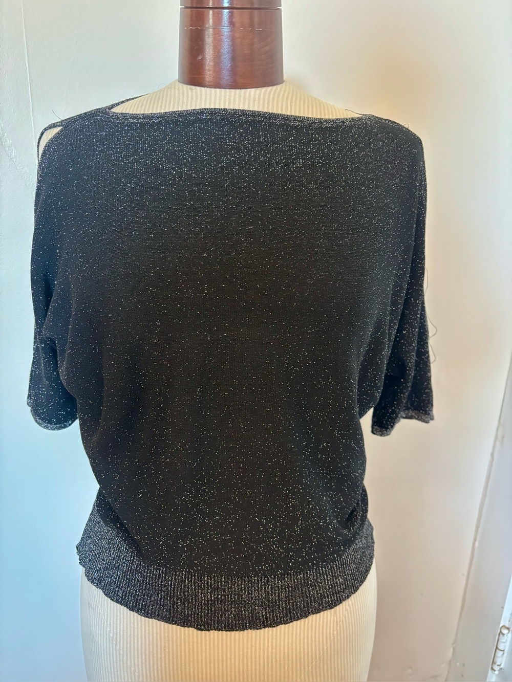M. RENA sparkly black pullover top size MED $48 
NWOT